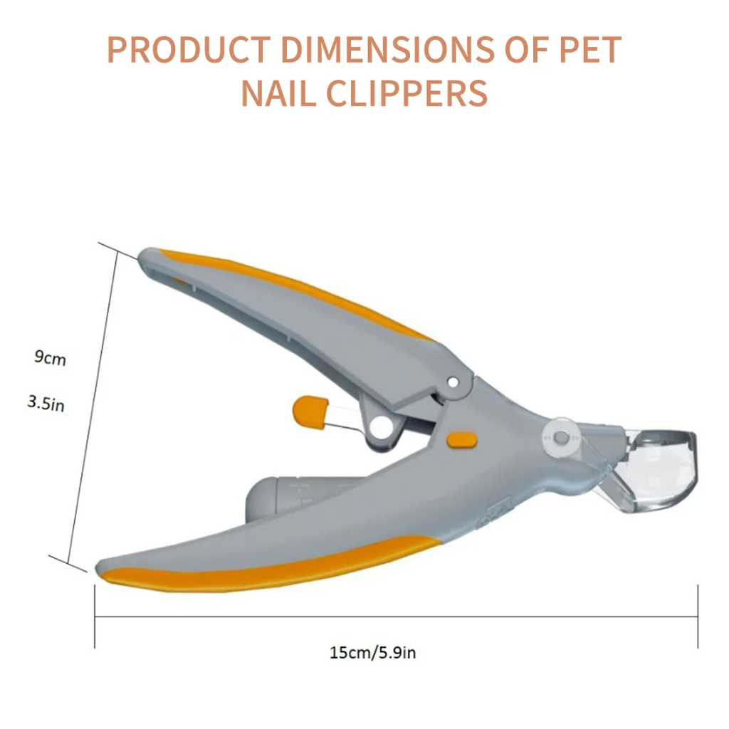 LED Light Pet Nail Clippers with 5x Magnification - Dual-Sided Clipper for Trimming
